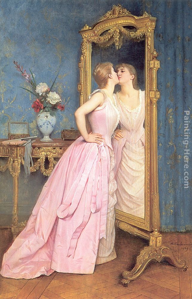 Vanity painting - Auguste Toulmouche Vanity art painting